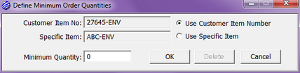 DefineMinOrdQuantities