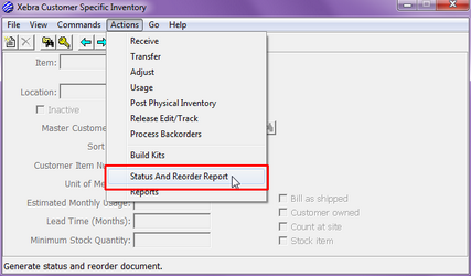 Status_And_Reorder_Report